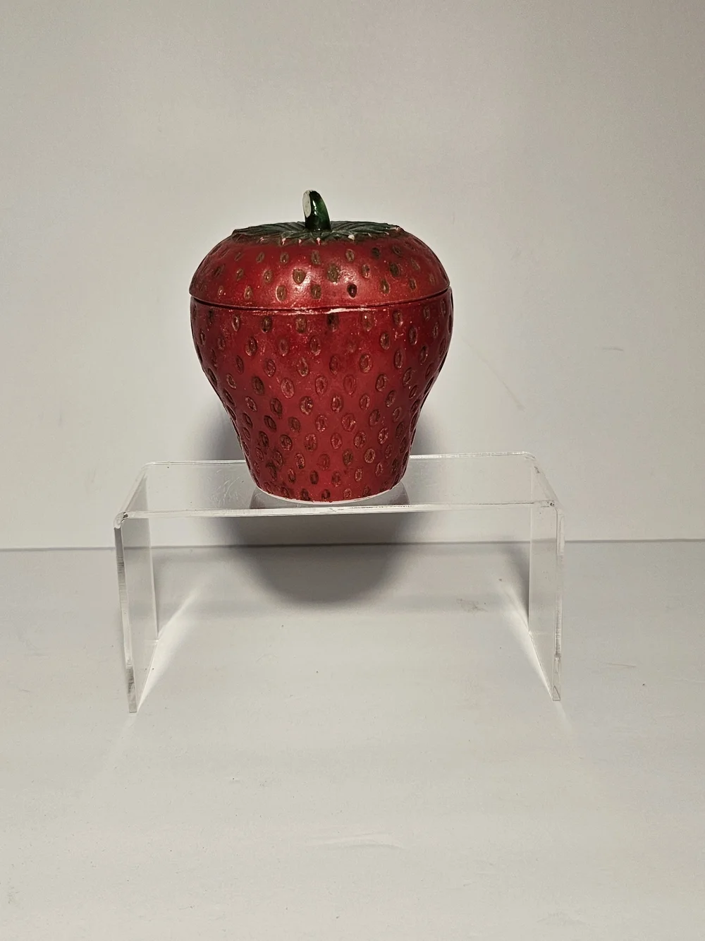 Vtg. Hazel Atlas Strawberry Jam Jelly Jar Container Pot 4